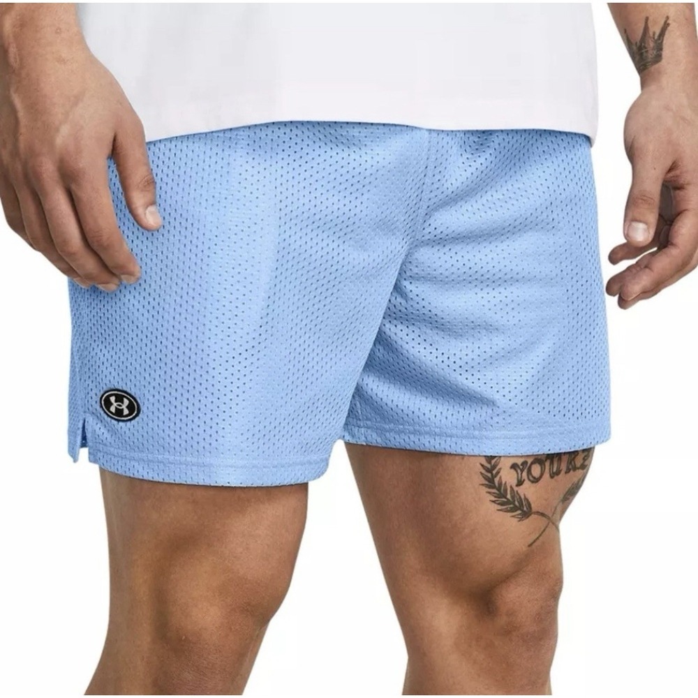 Under Armour Men's Icon Mesh Shorts 5" Inseam Blue Size XL NWOT